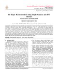 3D Shape Reconstruction using Single Camera and Two Mirrors