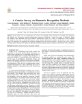 A Concise Survey on Biometric Recognition Methods