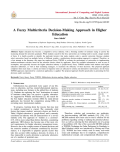 A Fuzzy Multicriteria Decision-Making Approach in Higher Education