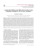 A Lightweight Huffman-based Differential Encoding Lossless Compression Technique in IoT for Smart Agriculture