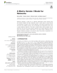 A Matrix-Variate t Model for Networks