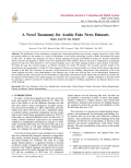 A Novel Taxonomy for Arabic Fake News Datasets