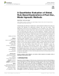 A Quantitative Evaluation of Global, Rule-Based Explanations of Post-Hoc, Model Agnostic Methods