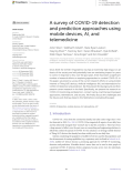 A survey of COVID-19 detection and prediction approaches using mobile devices, AI, and telemedicine