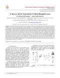 A Survey of IoT Systems for Critical Hospital Cases