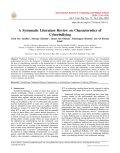 A Systematic Literature Review on Characteristics of Cyberbullying