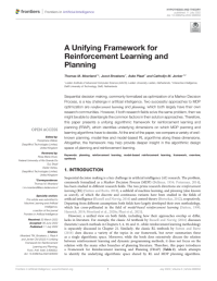 A Unifying Framework for Reinforcement Learning and Planning