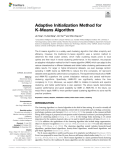 Adaptive Initialization Method for K-Means Algorithm