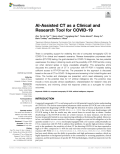 AI-Assisted CT as a Clinical and Research Tool for COVID-19
