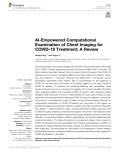 AI-Empowered Computational Examination of Chest Imaging for COVID-19 Treatment: A Review