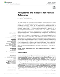AI Systems and Respect for Human Autonomy