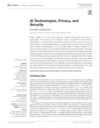AI Technologies, Privacy, and Security
