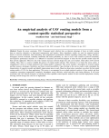 An empirical analysis of UAV routing models from a context-specific statistical perspective