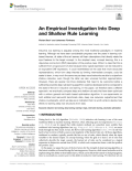 An Empirical Investigation Into Deep and Shallow Rule Learning