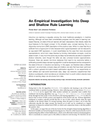 An Empirical Investigation Into Deep and Shallow Rule Learning