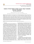 Analysis of Social Media Complex System using Community Detection Algorithms