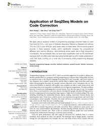 Application of Seq2Seq Models on Code Correction