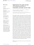 Applications for open access normalized synthesis in metastatic prostate cancer trials