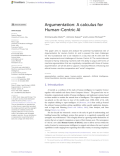 Argumentation: A calculus for Human-Centric AI