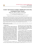 Assamese Speech-based Vocabulary Identification System using Convolutional Neural Network