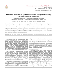 Automatic detection of plant leaf diseases using deep learning