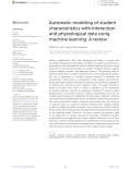 Automatic modeling of student characteristics with interaction and physiological data using machine learning: A review