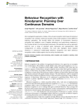 Behaviour Recognition with Kinodynamic Planning Over Continuous Domains