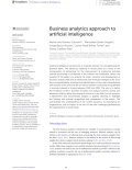 Business analytics approach to artificial intelligence