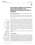 Case Report: Utilizing AI and NLP to Assist with Healthcare and Rehabilitation During the COVID-19 Pandemic