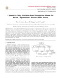 Ciphertext-Policy Attribute-Based Encryption Scheme for Secure Organizations’ Bitcoin Wallet Access