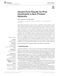 Closed-Form Results for Prior Constraints in Sum-Product Networks