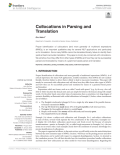 Collocations in Parsing and Translation