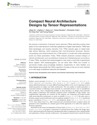 Compact Neural Architecture Designs by Tensor Representations