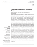 Componential Analysis of English Verbs