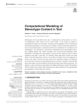 Computational Modeling of Stereotype Content in Text