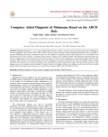 Computer Aided Diagnosis of Melanoma Based on the ABCD Rule