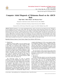 Computer Aided Diagnosis of Melanoma Based on the ABCD Rule