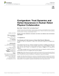 Corrigendum: Trust Dynamics and Verbal Assurances in Human Robot Physical Collaboration