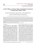 Covid-19 Effects on Private Tuition in Bangladesh and Internet of Things Based support system