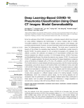 Deep Learning–Based COVID-19 Pneumonia Classification Using Chest CT Images: Model Generalizability