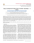 Deep Learning-based Image Super-resolution Algorithms – A Survey