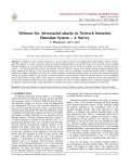 Defenses for Adversarial attacks in Network Intrusion Detection System – A Survey
