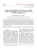 Design of Serial Multiplier Circuit Based on a Variable Length Conditional Binary Counter for Improved Critical Path Delay and Slack Time