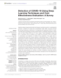 Detection of COVID-19 Using Deep Learning Techniques and Cost Effectiveness Evaluation: A Survey