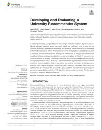 Developing and Evaluating a University Recommender System