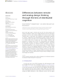 Differences between remote and analog design thinking through the lens of distributed cognition