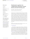 Distributed cognition for collaboration between human drivers and self-driving cars