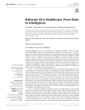 Editorial: AI in Healthcare: From Data to Intelligence