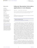 Editorial: Biomedical informatics applications in rare diseases