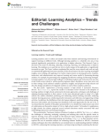 Editorial: Learning Analytics – Trends and Challenges